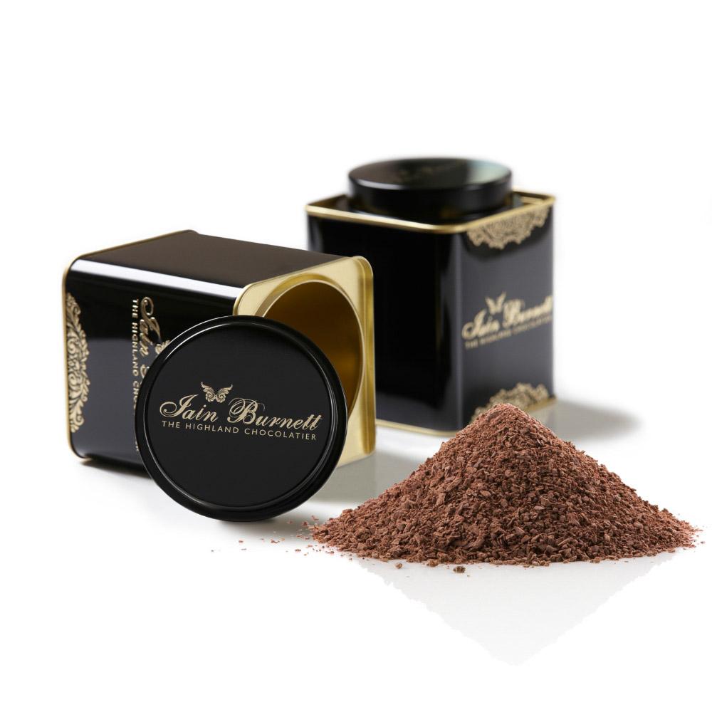 Decorative Tin of Dark Hot Chocolate Flakes