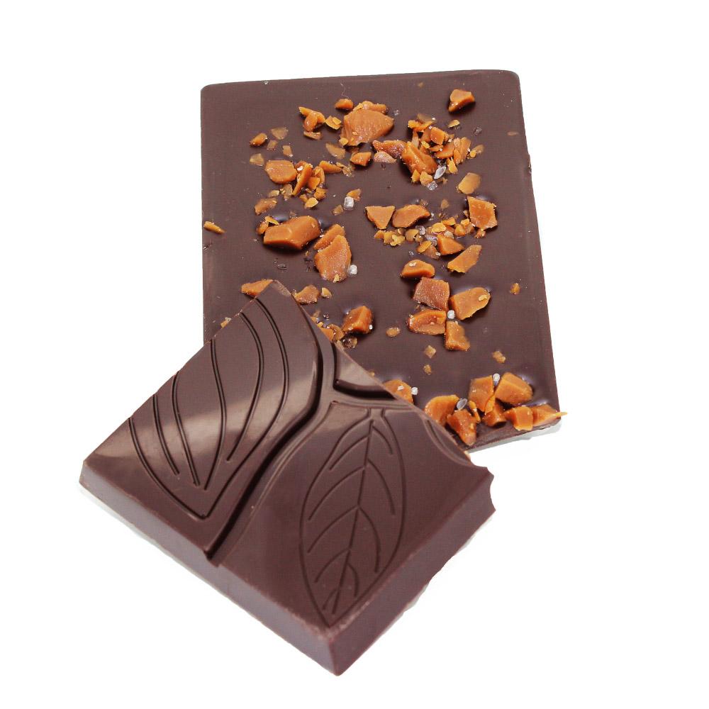 Toffee con sal marina en tono oscuro