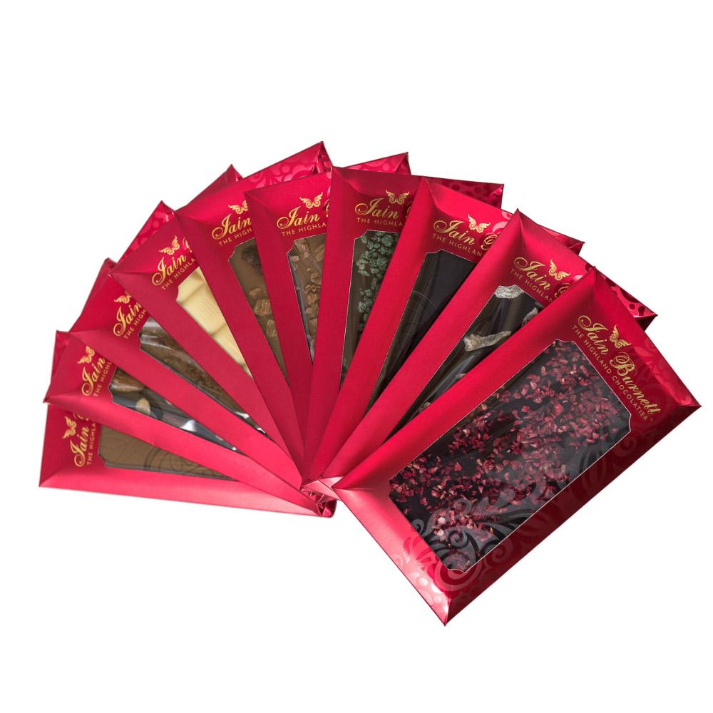 Biblioteca de barras de chocolate artesanal